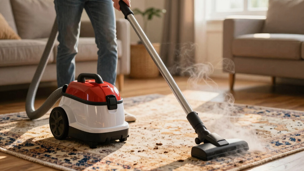This Heavy-Duty Steam Cleaner Made My 10-Year-Old Rug Look New (I Had No Idea It Was So Gross!)