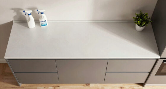 Before And After: She Replaced Her Dark, Awkward 90S Kitchen Cabinets With Soft Oak And Pink Tiles