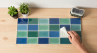A Builder-Grade Kitchen Gets A Pop Of Color With An Easy Backsplash Upgrade