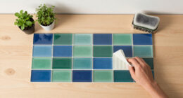 A Builder-Grade Kitchen Gets A Pop Of Color With An Easy Backsplash Upgrade