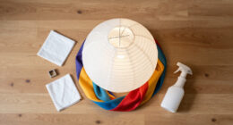 She Draped A Scarf Over IKEA’s Paper Lantern, And It Looks Custom