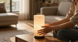 Walmart's New $25 Travertine-Look Lamp Looks Shockingly High-End