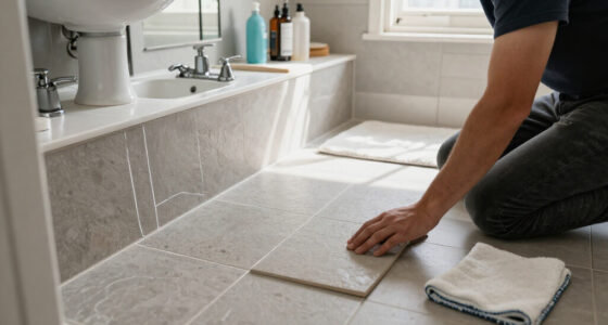 The Dunelm Adhesive Floor Tiles That Have Completely Transformed My Bathroom For £86
